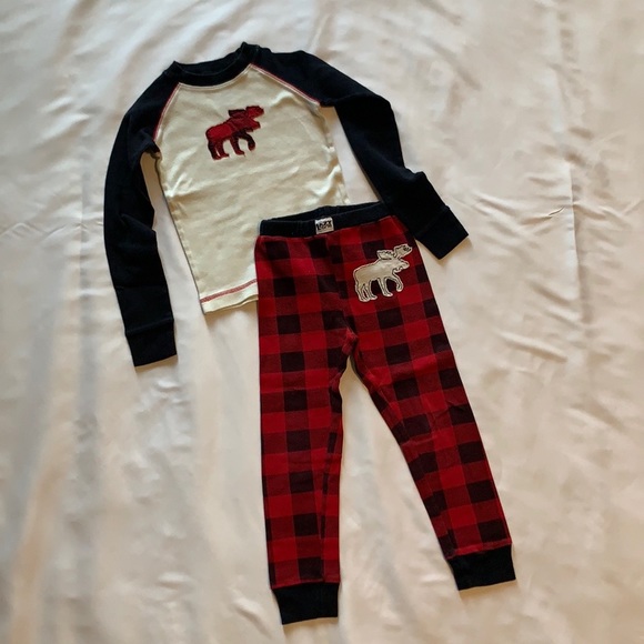 LazyOne Unisex Size 4T “Moose Plaid” Kid Pajamas - Picture 3 of 6